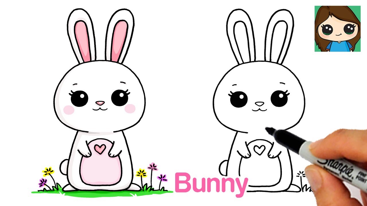 How to Draw a Bunny Easy ???????? Spring - YouTube