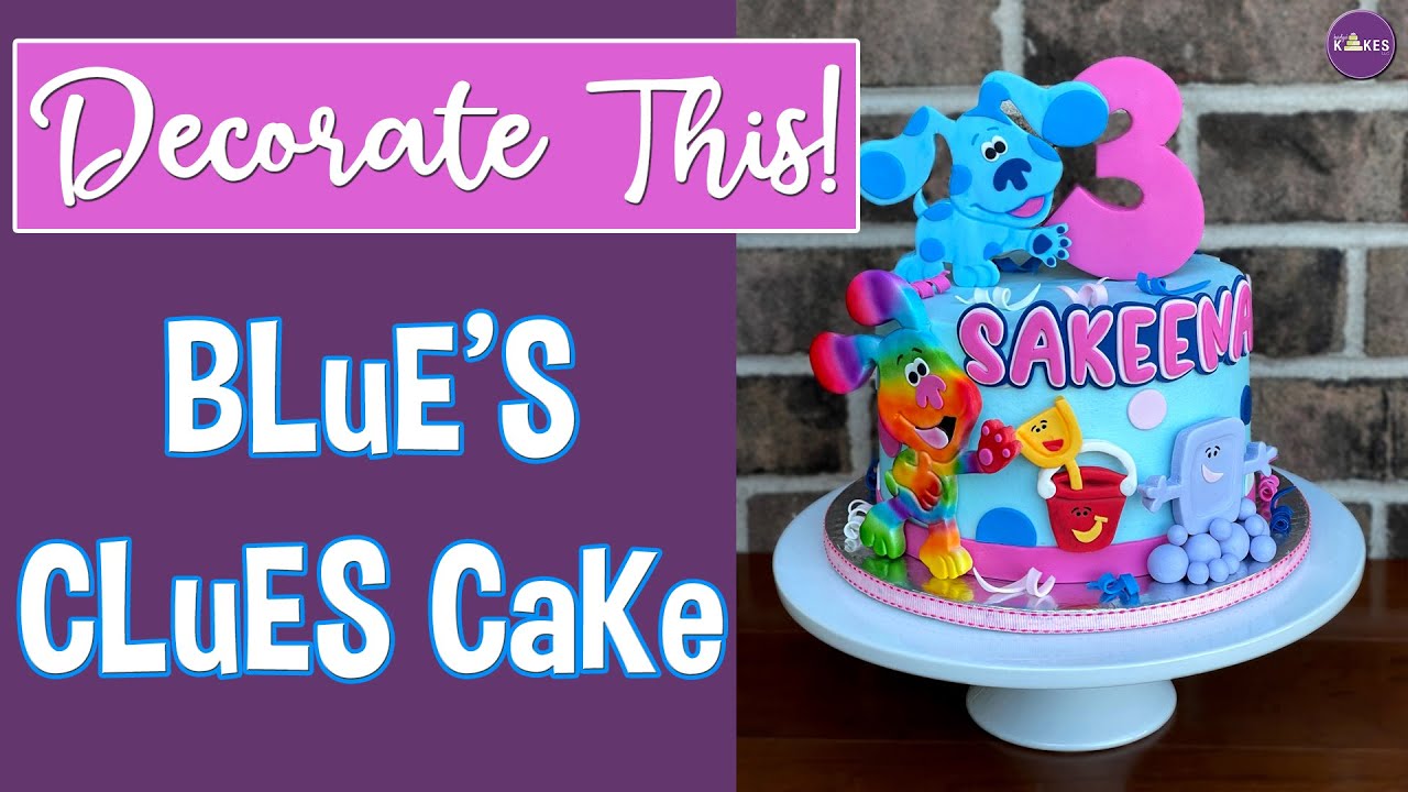 Let's Decorate! Blue's Clues Theme Birthday Cake - YouTube