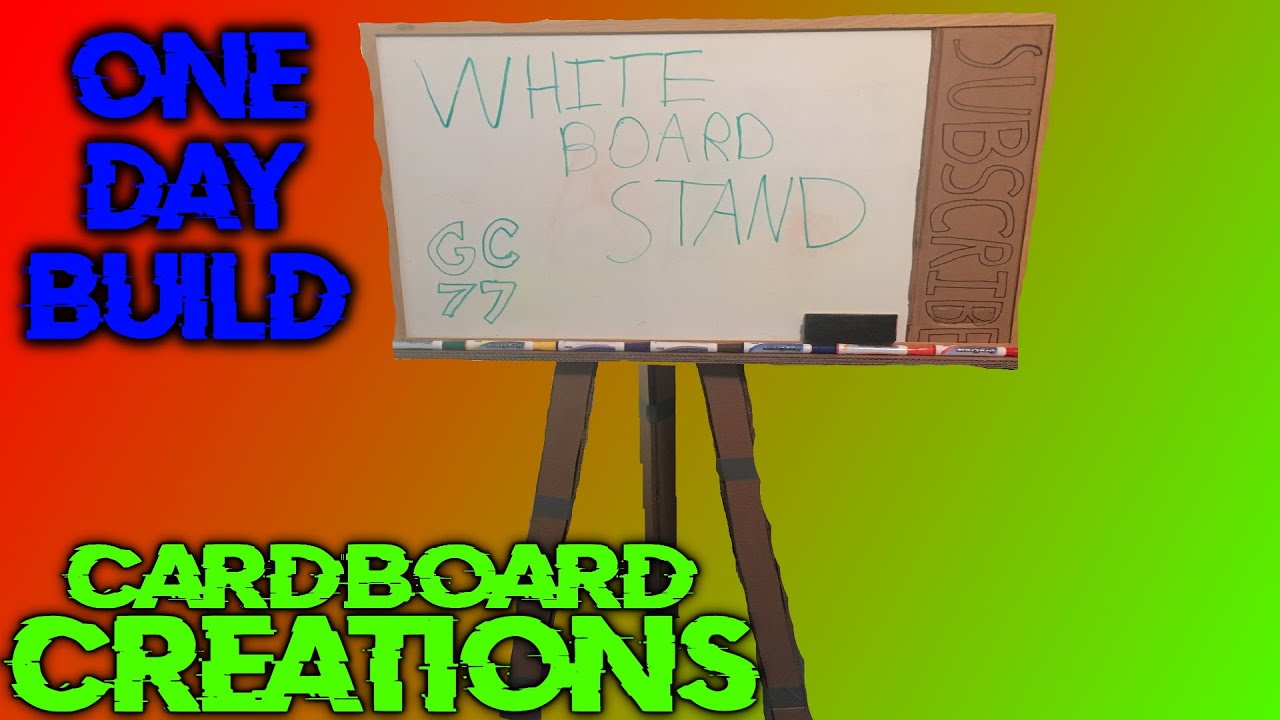 *DIY* WHITEBOARD STAND! CARDBOARD CREATIONS (One Day Build) - YouTube