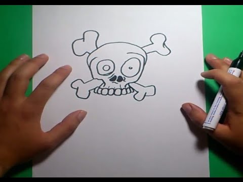 Como dibujar una calavera paso a paso 9 | How to draw a skull 9 - YouTube