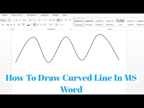 How To Draw A Curved Line In Microsoft Word Make Curved Line In Word ...