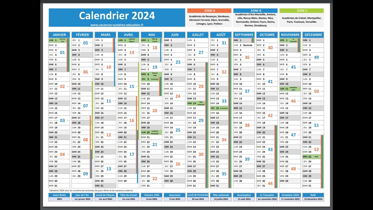 Savoir lire un calendrier - YouTube