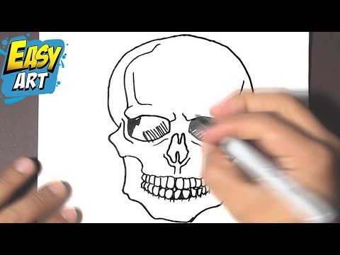 how to draw a skull halloween - how to draw a skull - como dibujar una ...