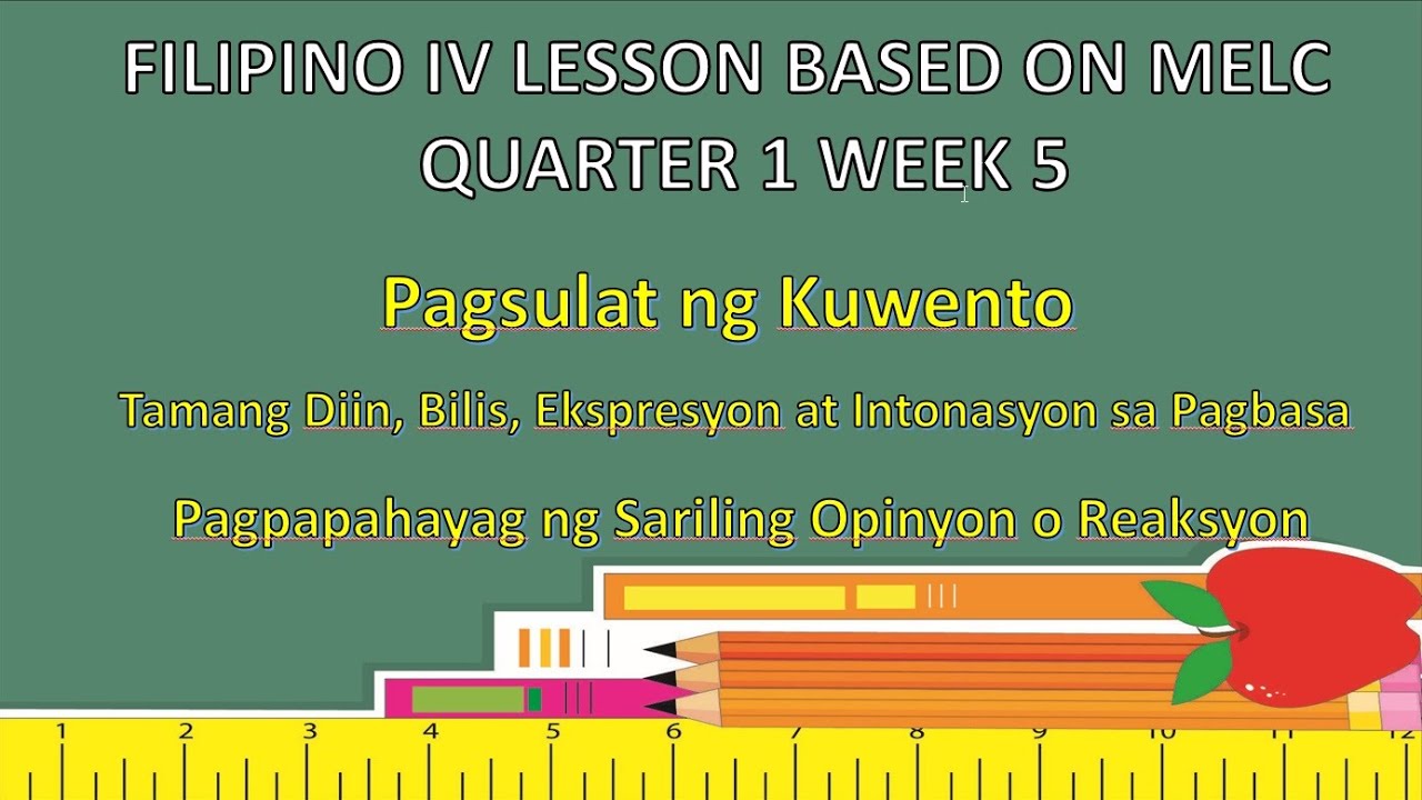 Filipino IV Week 5 Lesson based on MELC - YouTube