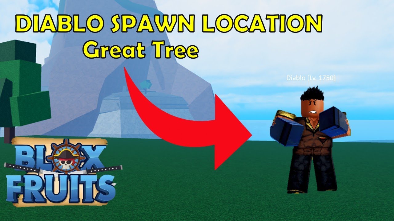 DIABLO Spawn Location | Great Tree Island - BloxFruits - YouTube