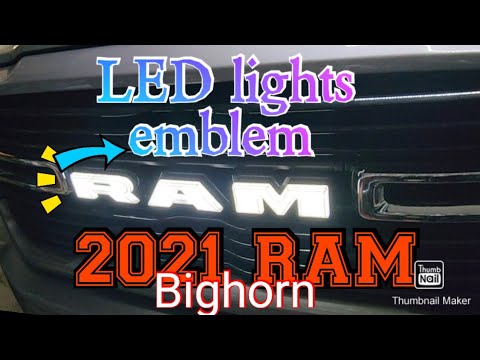 2021 Ram Truck LED letter RAM Bighorn 3500 ignition location LED glow ...