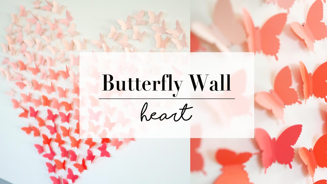 DIY Paper Butterfly Wall Art Decor Wedding Ideas ANN LE YouTube