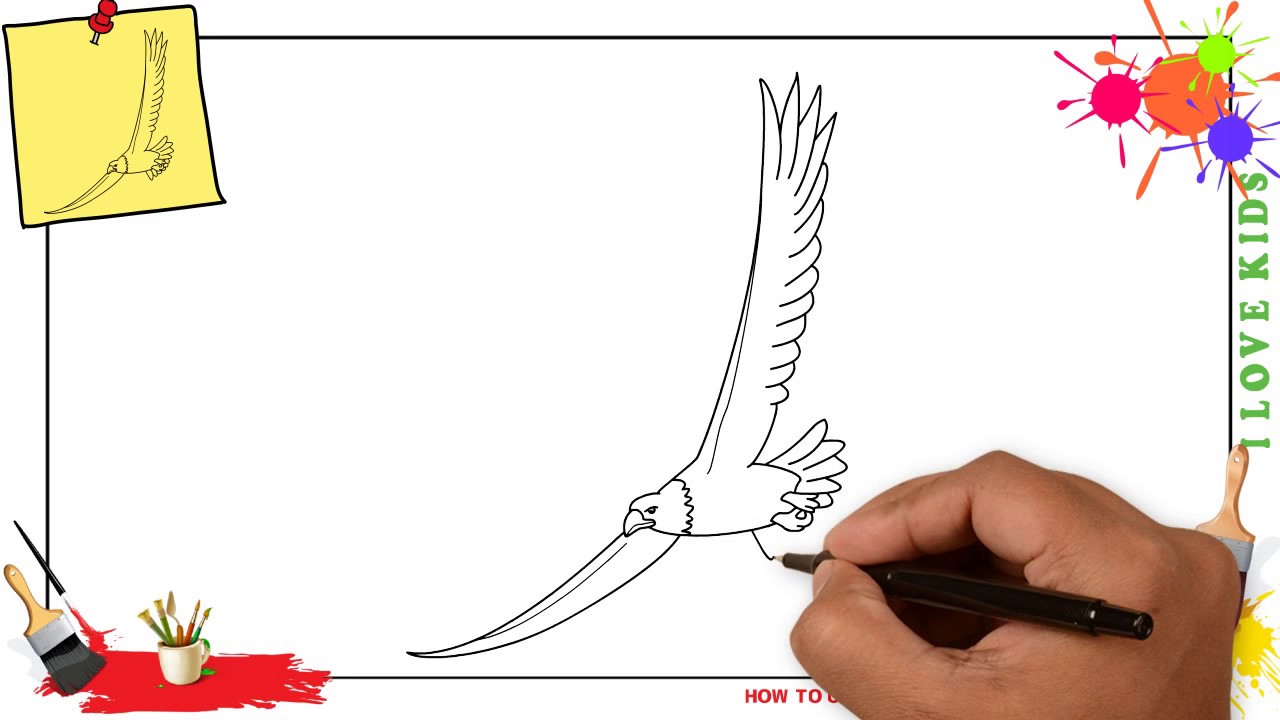 How To Draw An Eagle Flying Step By Step Images