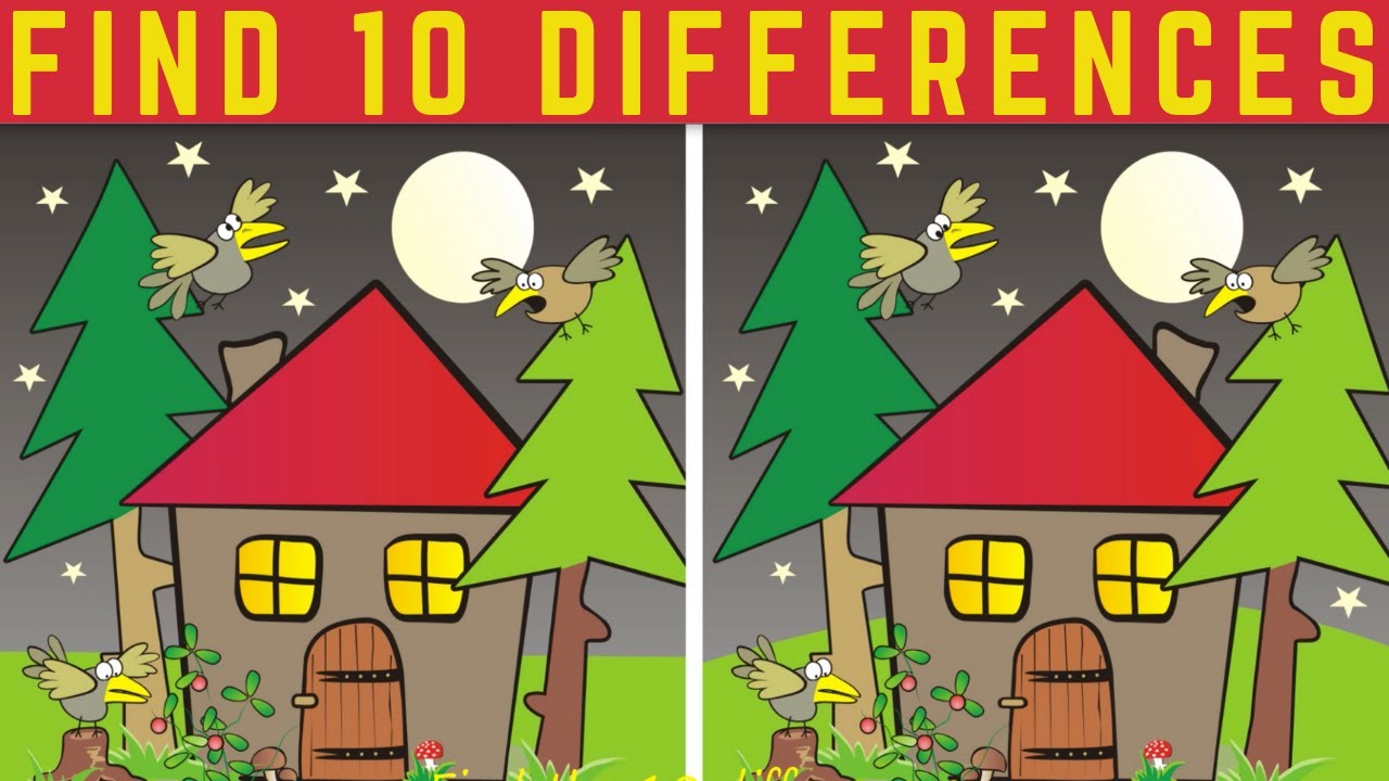 Spot The Difference: Find 10 Differences Between The Two Pictures In 33 ...