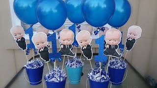 Diy BOSS BABY Centerpiece | Boss baby party diy | Doovi