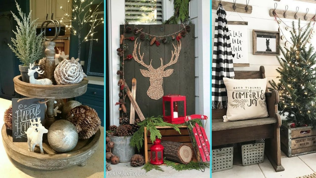 ❤ DIY Shabby chic style Rustic Christmas decor Ideas ❤| Home ...