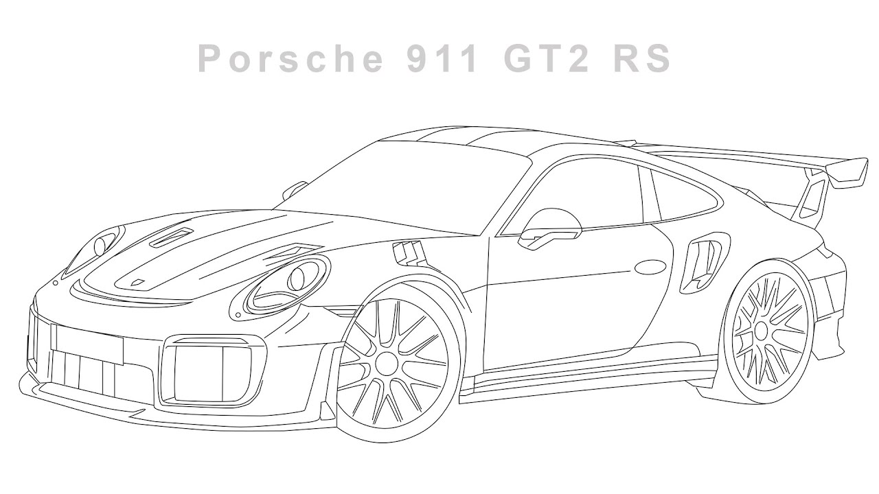 Porsche 911 Outline Drawing