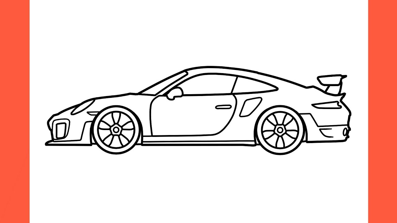 Porsche 911 Outline Drawing