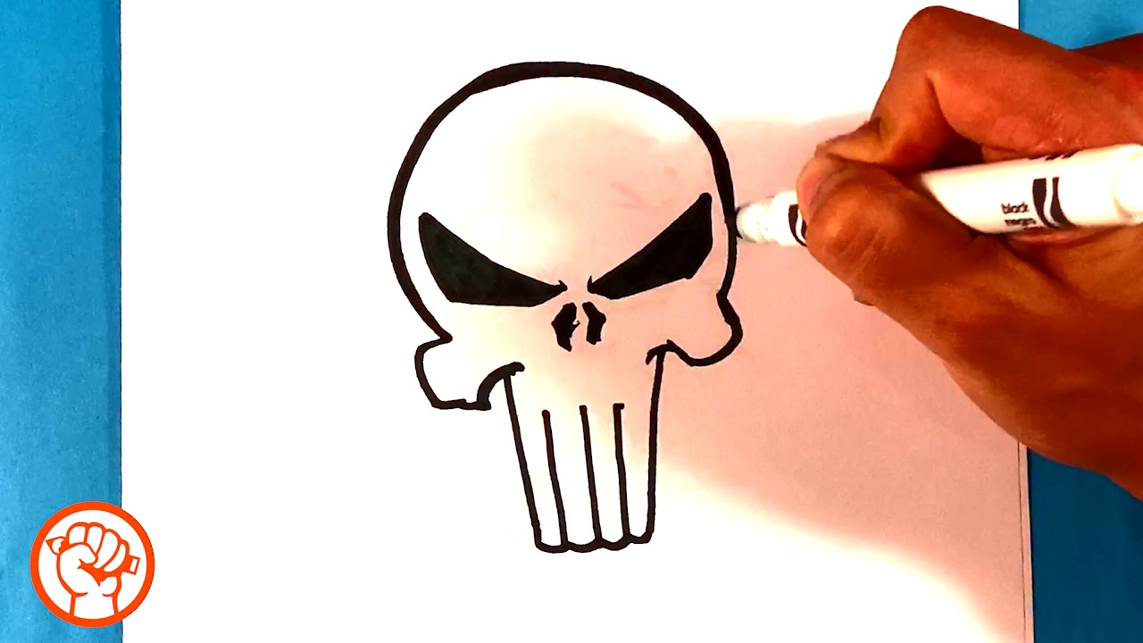 The Punisher Skull Outline