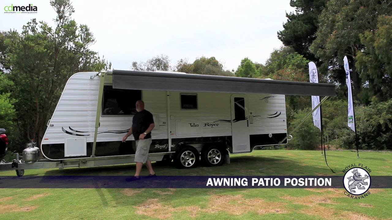 Setting Up A Caravan Roll Out Awning Top Tourist Parks YouTube