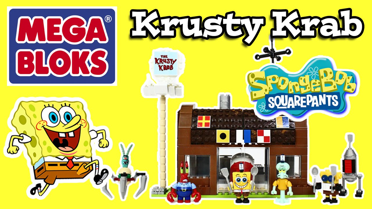 Mega Bloks Spongebob Squarepants Krusty Krab Attack Playset - Gambaran