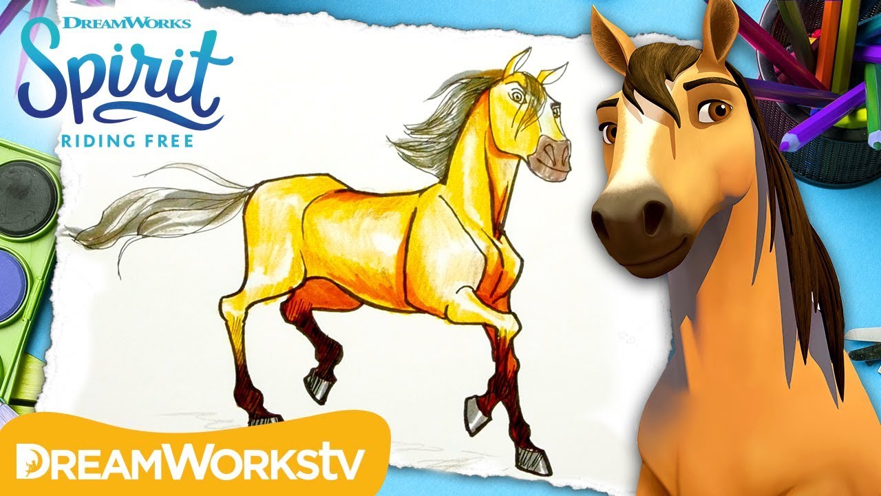 Learn To Draw Spirit | SPIRIT RIDING FREE | DIY #withme - YouTube