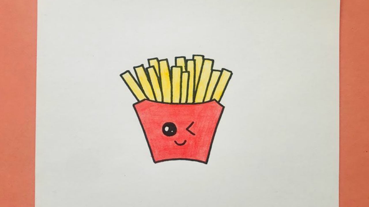 How To Draw For Kids //Cute French Fries // Easy Drawing For Kids ...