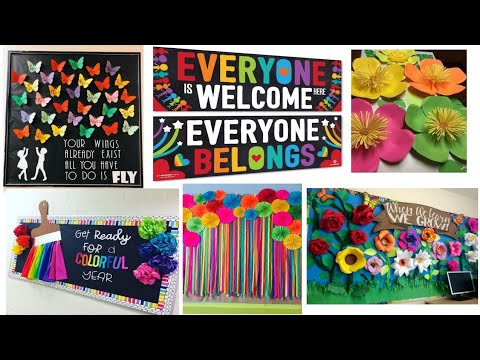 Soft board decoration ideas for school || Bulletin board ...