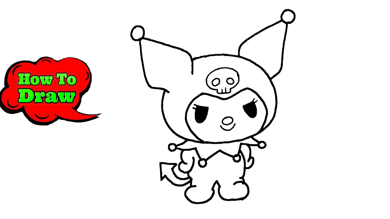 How To Draw Kuromi - Sanrio | Kuromi Drawing | Easy Way To Draw Cartoon ...