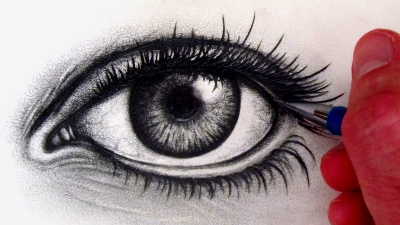 How To Draw A Realistic Eye Youtube