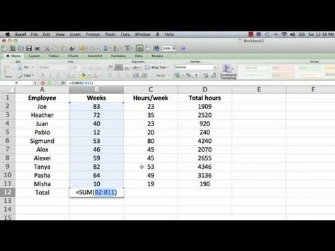 How To Make A Totaling Column Formula In Excel Using Microsoft Excel Youtube