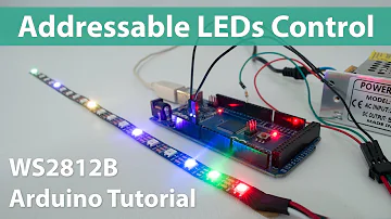 In this tutorial we will learn how to control individually addressable RGB LEDs or a WS2812B LED strip using Arduino.