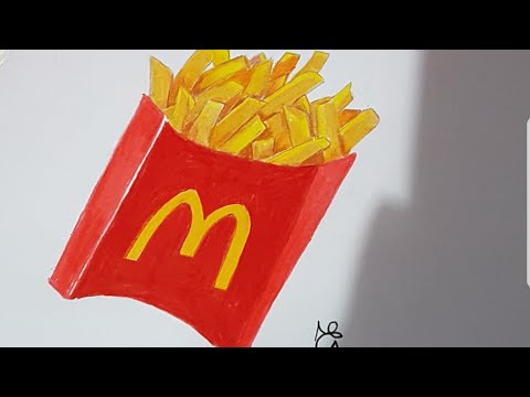 How to draw-french fries - YouTube