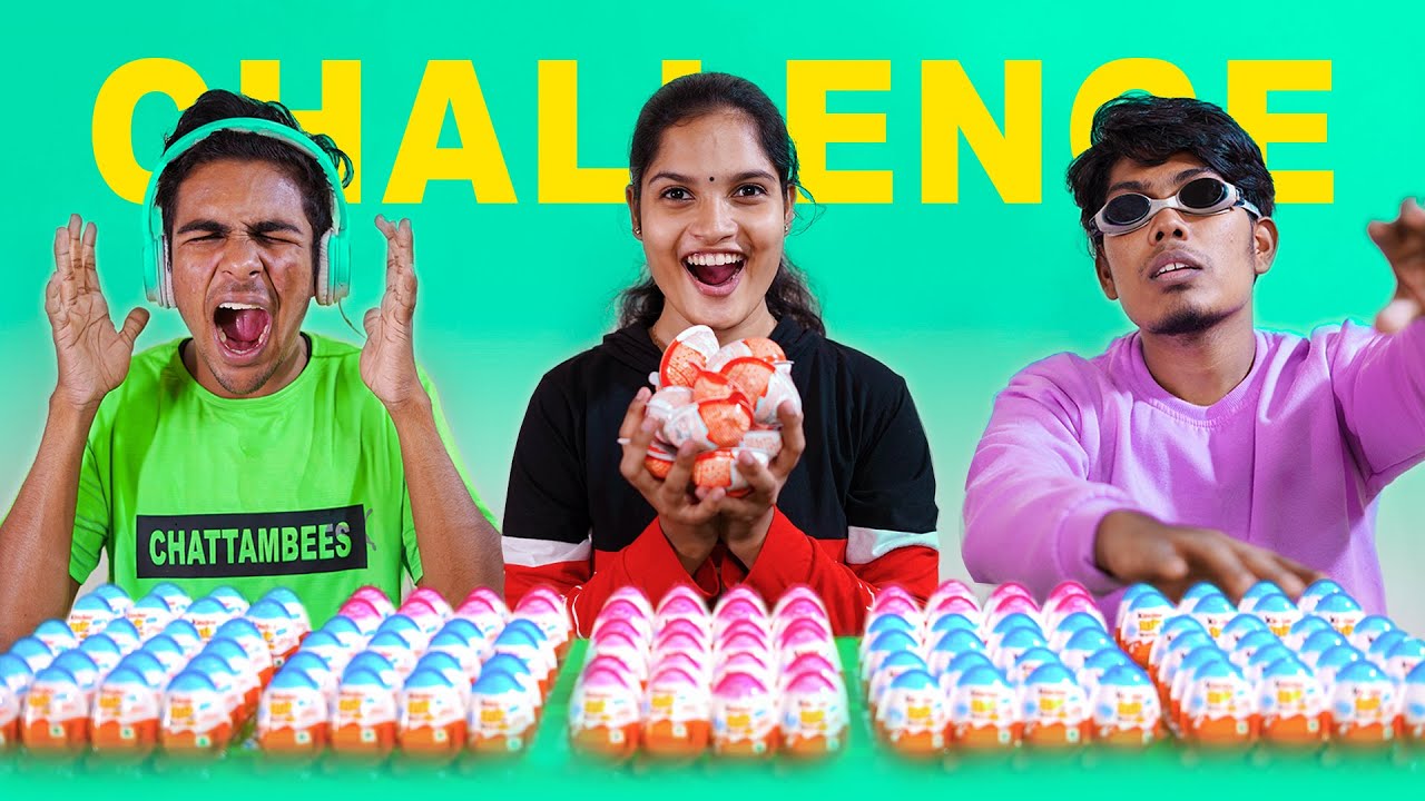 🙉🐵🙈 Oru Adipoli Challenge With 120 Kinder Joy 😂 Unboxing Gift - YouTube