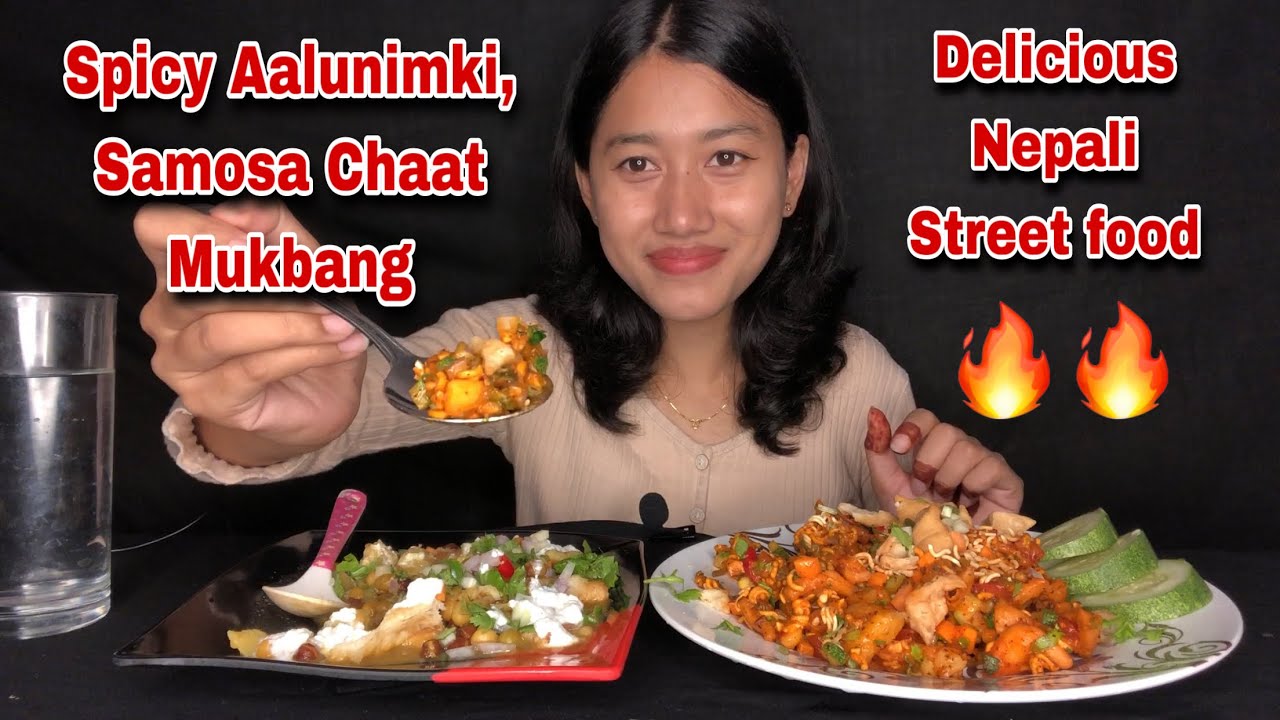 MAKING Aalu Nimki 🔥🔥& Samosa chat || Yummy STREET FOOD Mukbang😋😋|| Eat ...