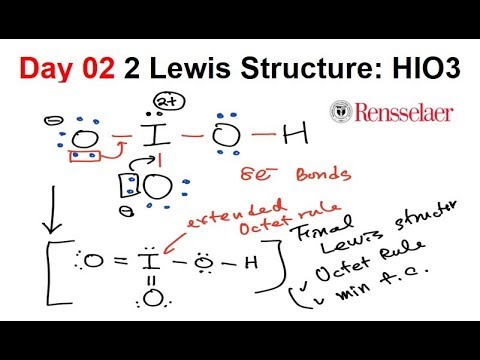 Day02 2 Lewis Structure: HIO3 (including formal charges) - YouTube