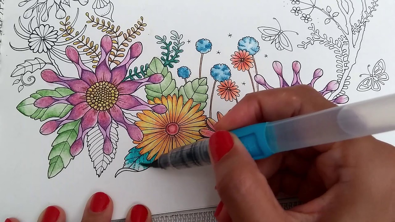 Colorindo com lápis aquarelável - YouTube