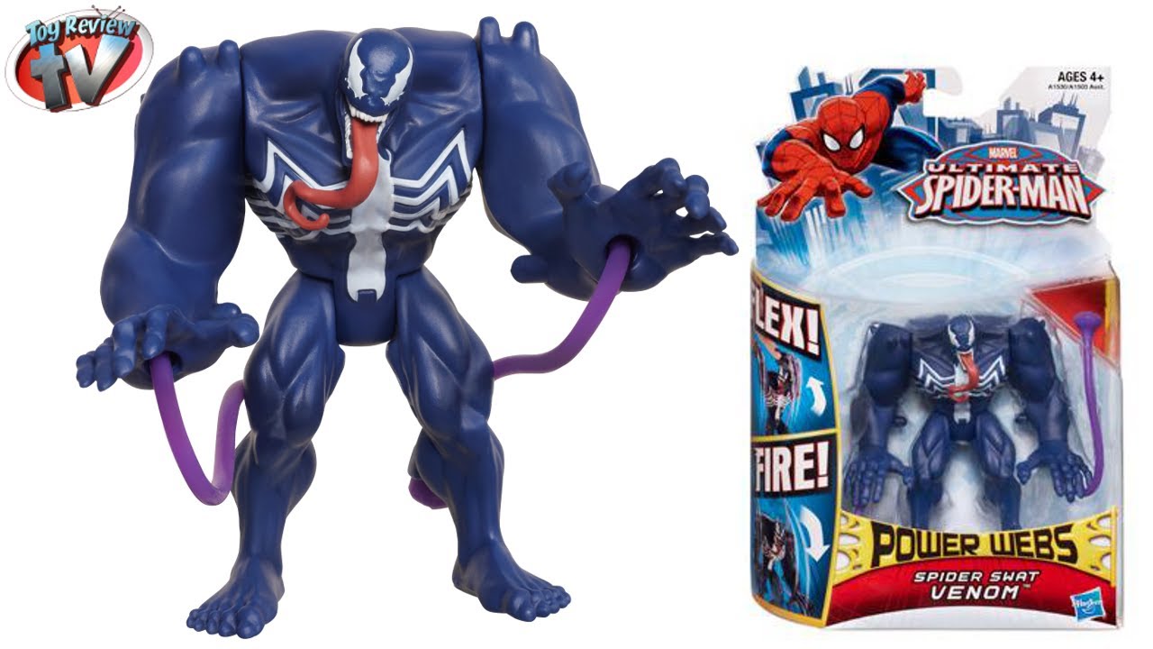 Ultimate Spider-Man Power Webs Venom Action Figure Toy Review, Hasbro ...