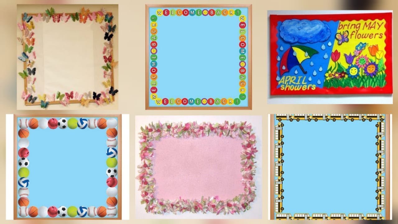 Display board designer border decoration ideas for school, home ...