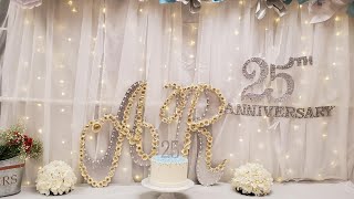 Wedding Anniversary party Decoration Ideas at home /25th ...