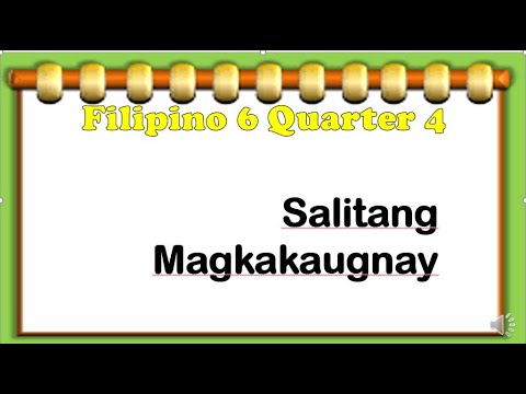 Salitang Magkaugnay 6 - YouTube