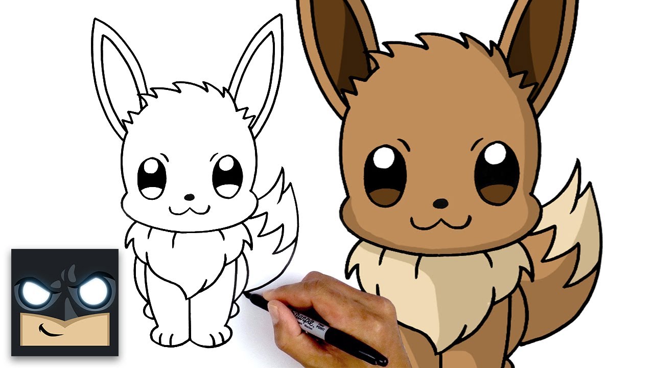 How To Draw Cute Baby Chibi Eevee From Pokemon Easy Step By Step - Vrogue