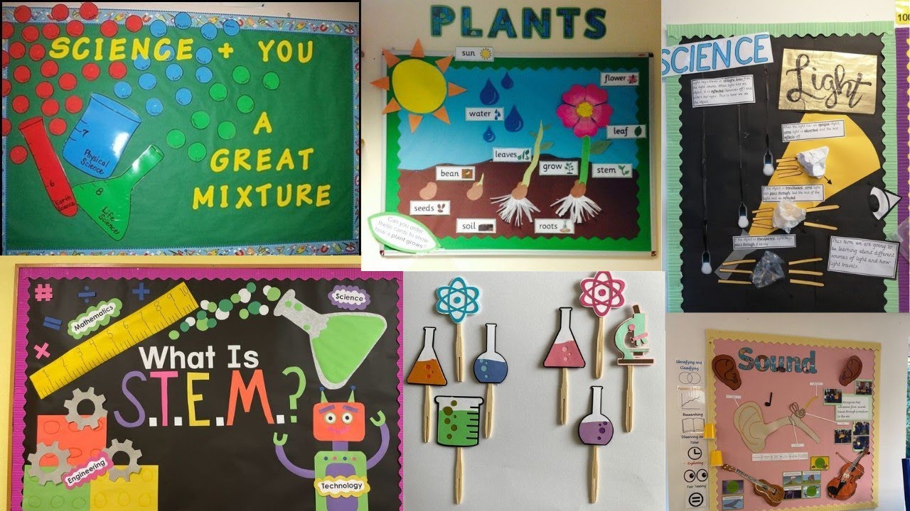 Science lab decoration ideas for School/Science bulletin board ...