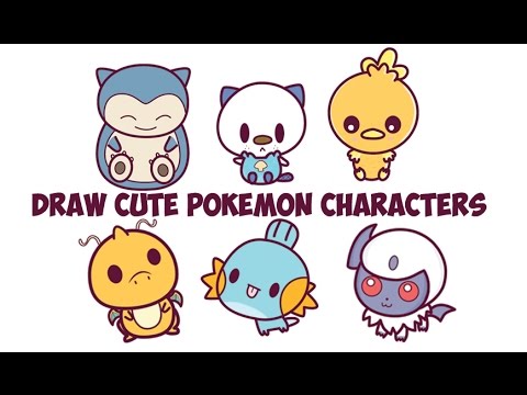 How to Draw Cute Pokemon Characters Easy Cute / Chibi / Kawaii ...