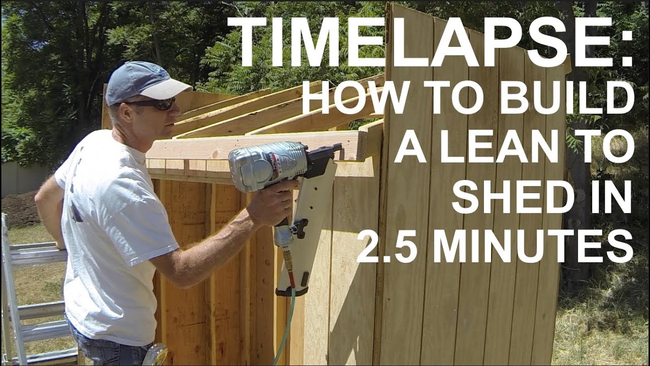 how to build a 4x8 lean to shed in 2 minutes 35 seconds