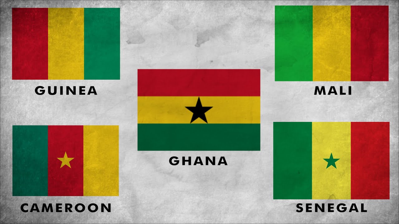 African countries with green yellow red flag - dunshared