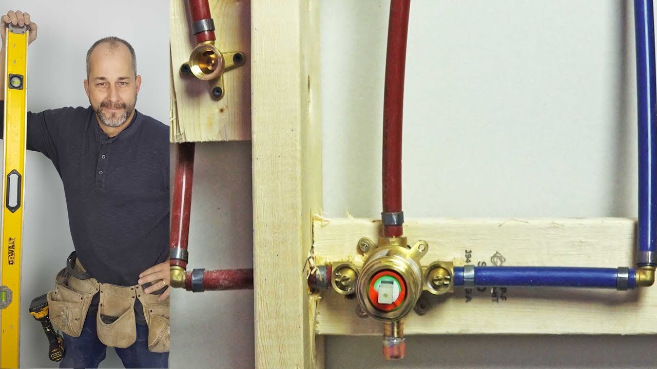 DIY How To Install A Shower Valve Using Pex Plumbing YouTube