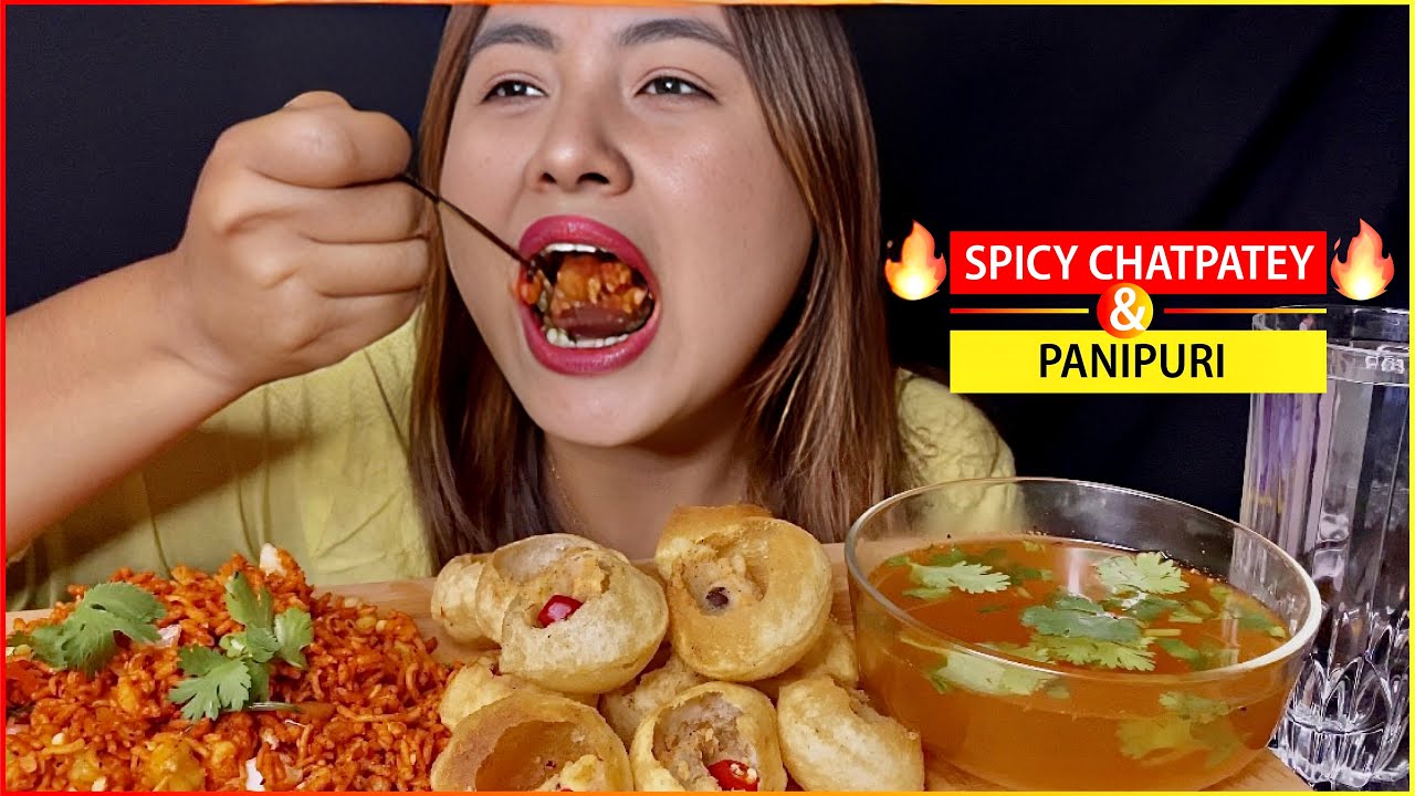 🔥EXTREMELY गिलो SPICY CHATPATEY🔥Panipuri/Golgappa Mukbang🔥🔥|| Nepali ...