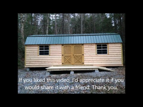 Part 2 Turn Storage Shed into Log Cabin/ Mountain 