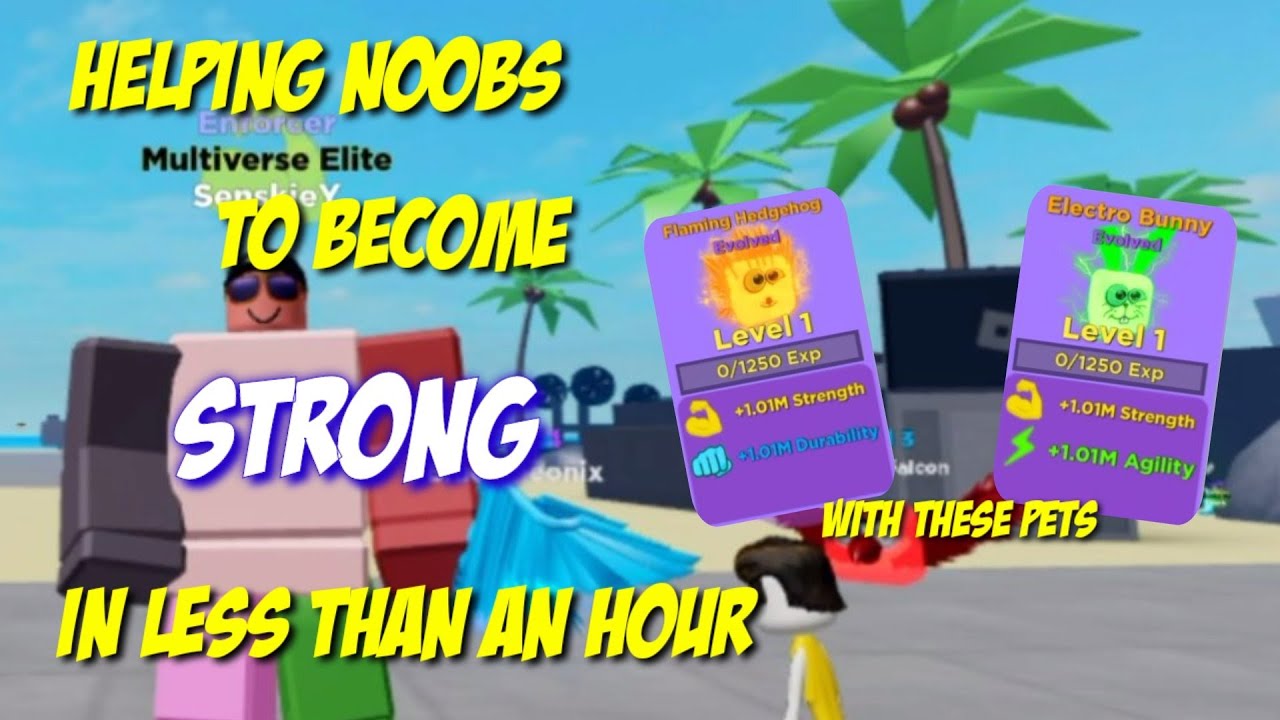 Helping Noobs Become Strongest on Muscle Legends | Roblox - YouTube