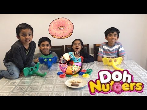 Doh Nutters Game Challenge With Friends By LittleMissToyHands - YouTube