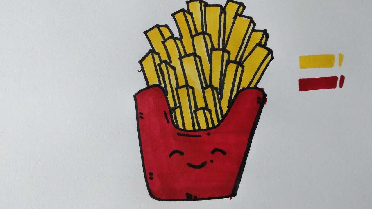 How to color French fries - YouTube