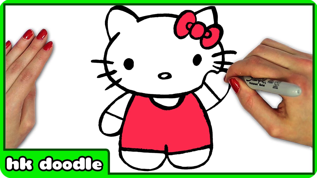 How To Draw Hello Kitty Step By Step With Simple And Easy Drawing ...