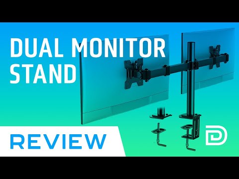 cheapest-dual-monitor-stand-on-amazon-//-huanuo-dual-monitor-desk-mount-installation