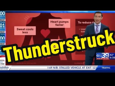 Sneaking @acdc Thunderstruck lyrics in the weather! - YouTube